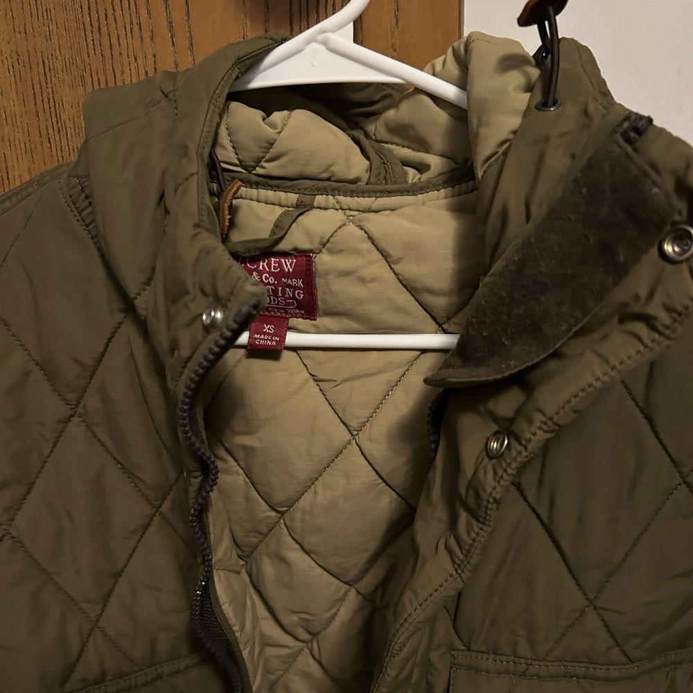 J Crew Olive Quilted Jacket - Picture 3 of 6